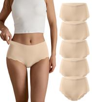 Roupa íntima sem costura de cintura alta SHARICCA Cheeky 5P09 para mulheres Roupa íntima sem costura de cintura alta SHARICCA Cheeky 5P09 para mulheres