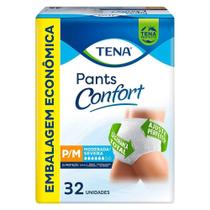 Roupa Íntima Tena Pants Confort P/M - 3 Pacotes com 32 Fraldas - Total 96 Tiras