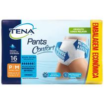 roupa íntima tena pants confort para incontinência urinária moderada/severa 16unid tamanho p/m