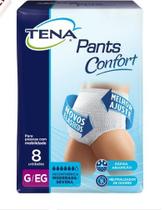 Roupa íntima tena pants confort tamanho g/eg 8 unidades