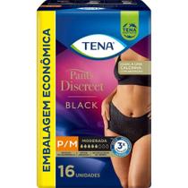 Roupa intima tena pants discreet black c/16un (a escolher) tamanho:pm Roupa intima tena pants discreet black c/16un (a escolher) tamanho:pm