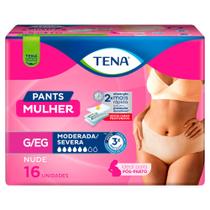 Roupa Íntima Tena Pants Mulher Tamanho G/EG Nude 16 Unidades Descartáveis