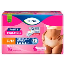 Roupa Íntima Tena Pants Mulher Tamanho P/M Nude 16 Unidades Descartáveis