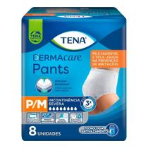 Roupa Íntima Tena Pants Ultra Dermacare Tamanho P/M - 8 Pacotes com 8 Fraldas - Total 64 Tiras