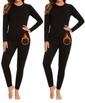 Roupa íntima térmica NebukinEx para mulheres Long Johns 2 Sets XXL