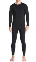 Roupa íntima térmica WEERTI Long Johns para homens forrada de lã preta