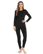 Roupa íntima térmica WEERTI Long Johns para mulheres com forro de lã