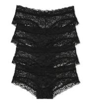 Roupa íntima Victoria's Secret Lace Cheeky para mulheres Black M