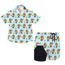 Roupa Juload Peak Hot Dog Boys Hawaiian para crianças, 2 peças