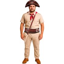 Roupa Lampião Cangaceiro Adulto Plus Size Luxo Chapéu E Bolsa Festa Junina Roupa Lampião Cangaceiro Adulto Plus Size Luxo Chapéu E Bolsa Festa Junina