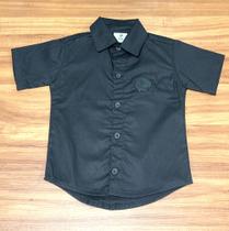 Roupa Menino Infantil Camisa Manga Curta Preto