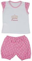 Roupa P/ Bebê Recém-nascido Menina Conjunto Camiseta e Short - Eve Baby