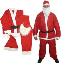 Roupa Papai Noel Completa Luxo 5 Peças Natal Fantasia Natalina Roupa Papai Noel Completa Luxo 5 Peças Natal Fantasia Natalina