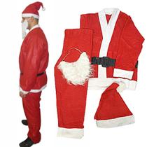 Roupa Papai Noel Completa Luxo 5 Peças Natal Natalino Fantasia Adulto Roupa Papai Noel Completa Luxo 5 Peças Natal Natalino Fantasia Adulto