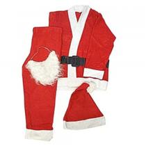 Roupa Papai Noel Completa Luxo 5 Peças Natal Natalino Fantasia Adulto