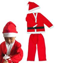 Roupa Papai Noel Infantil Criança Natal Fantasia Natalina Festa Comemoraçao Merry Christimas Fim de Ano Celebraçao Confraternizaçao