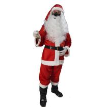 Roupa papai noel luxo kit completo 9 itens