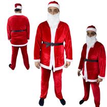 Roupa Papai Noel Luxo Natal 5 Peças Natalino Fantasia Completa Adulto Fim de Ano Festa Reuniao Familia Confraternizaçao Evento Roupa Papai Noel Luxo Natal 5 Peças Natalino Fantasia Completa Adulto Fim de Ano Festa Reuniao Familia Confraternizaçao Evento