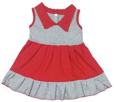 Roupa Para Bebê Menina Vestido Malha Algodão Cores Sortidas