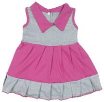 Roupa Para Bebê Menina Vestido Malha Algodão Cores Sortidas