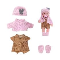 Roupa Para Boneca Reborn De 12 Polegadas: Macacão De Inverno De Urso De Desenho Animado, Casaco De