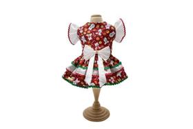 Roupa para Cachorro de Natal Vestido Pet Natalino Femea Pequeno Porte