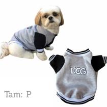 Roupa para Cachorro Porte Pequeno Casaco Pet Moletom Dog Preto Tam P