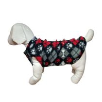 Roupa Para Cães - Suéter Inverno Preto Mosaico Pp