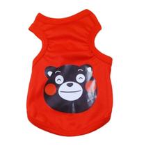 Roupa Para Pet Pequeno Porte Regata Urso Vermelho N.01