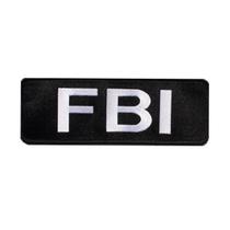 Roupa Patch Trooper multicolorida do FBI de 11 x 3 cm com gancho e laço