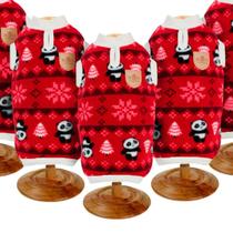 Roupa Pet Casaquinhos Estampados Panda Vermelho bonito para cachorro tamanho PP Roupa Pet Casaquinhos Estampados Panda Vermelho bonito para cachorro tamanho PP