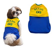 Roupa Pet Copa Do Mundo Roupa De Cachorro E Gatos Camisa Brasil