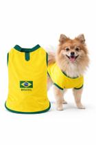 Roupa Pet Da Seleção Brasil Copa Do Mundo 2026 P/Cachorro