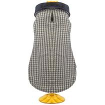 Roupa Pet Inverno Capa Forrada TWEED Tam XGG Fácil Vestir PARA CACHORRO PORTE GRANDE