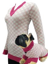 Roupa Pet Jacq Elast & Blusa Fem Jacq - KIT - Katlen Tricot Roupa Pet Jacq Elast & Blusa Fem Jacq - KIT - Katlen Tricot