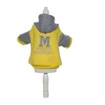Roupa pet moleton colege com capuz para cachorros casaco universitário.gg Roupa pet moleton colege com capuz para cachorros casaco universitário.gg