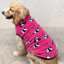 Roupa pet para cachorros em fleece Pink Panda