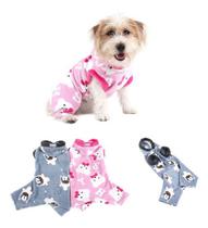 Roupa Pet Pijama Macacão Fleece Cachorro Quentinho Frio Pickorruchos - Médio