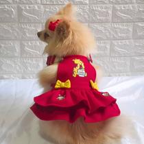 roupa pet roupinha para cachorro vestido pooh lulu pomerania spitz yorkshire pinscher shitzu pug - AMIGO BICHO