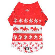Roupa pet uv50 roupinha natal cães especial snow tamanho 7