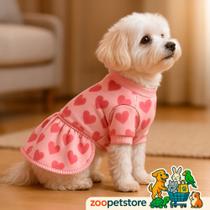 Roupa Pet Vestido para Cachorro e Gato Soft Estampado Lulika Roupa Pet Vestido para Cachorro e Gato Soft Estampado Lulika