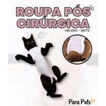 Roupa Pos Cirurgica Com tiras autocolantes Gato Roupa Pos Cirurgica Com tiras autocolantes Gato