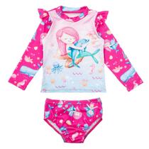 Roupa Praia Bebe Infantil Conjunto Praia Menina Proteção Uv