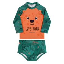 Roupa Praia Proteção Solar Conjunto Sunga Camisa UV Bebê