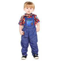 Roupa Quadrilha Festa Junina para Bebê Infantil Macacão e Camisa Roupa Quadrilha Festa Junina para Bebê Infantil Macacão e Camisa