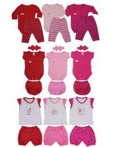 Roupa Recém-nascido Menina Body Camiseta Calça Kit 21 Peças - Eve Baby