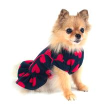 Roupa Roupinha Vestido Soft Pet Outono Inverno Cachorro Gato Fêmea Pickorruchos - Pequeno