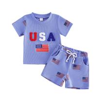 Roupa Rourufy Toddler Baby Boy, 4 de julho, roupa de 2 a 3 anos Roupa Rourufy Toddler Baby Boy, 4 de julho, roupa de 2 a 3 anos