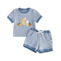 Roupa Saliuentm Easter Toddler Boy Waffle Stripe Bunny Carrot Roupa Saliuentm Easter Toddler Boy Waffle Stripe Bunny Carrot