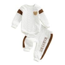 Roupa SAYOO Infant Baby Boy, macacão de urso de 3 a 18 meses com calças Roupa SAYOO Infant Baby Boy, macacão de urso de 3 a 18 meses com calças
